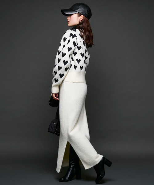 Narcissus（ナルシス）の「シャギーニットスカート/タイトスリット（スカート・レディース・ブラック/アイボリー・FREE）」の14枚目の写真