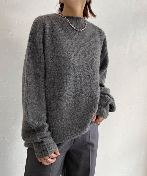 [RASW]アルパカ混ラウンドヘムニット（ニット/セーター）｜RASW（ラス）