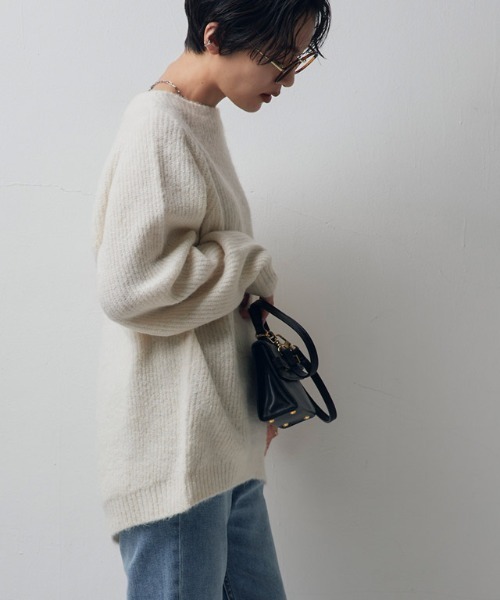 [RASW]アルパカ混ラウンドヘムニット（ニット/セーター）｜RASW（ラス）