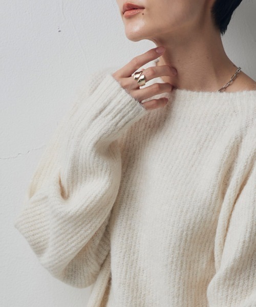 [RASW]アルパカ混ラウンドヘムニット（ニット/セーター）｜RASW（ラス）