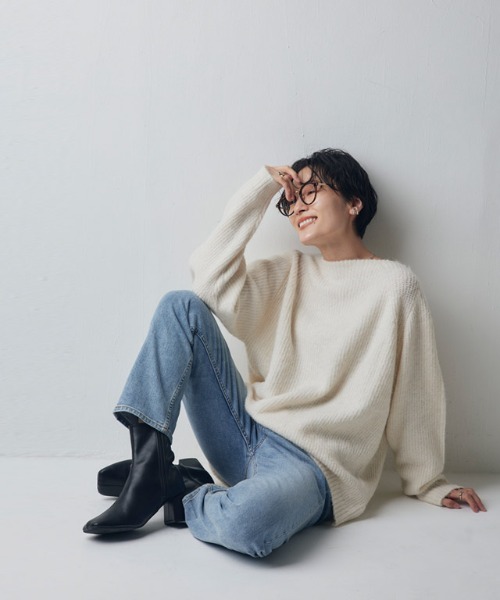 [RASW]アルパカ混ラウンドヘムニット（ニット/セーター）｜RASW（ラス）