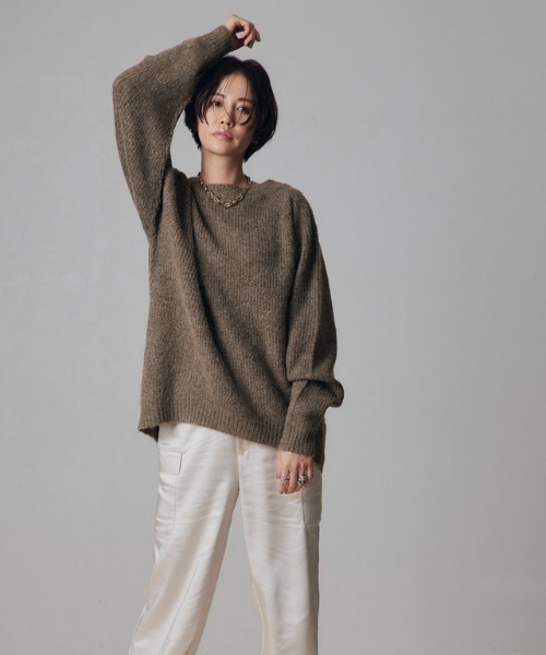 [RASW]アルパカ混ラウンドヘムニット（ニット/セーター）｜RASW（ラス）