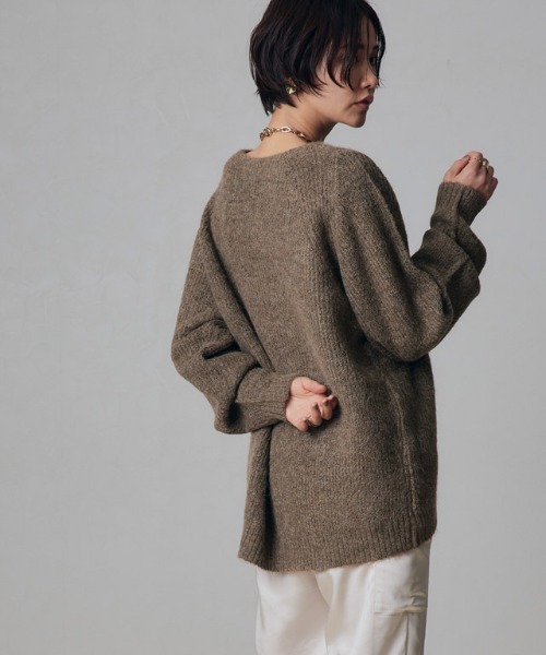 [RASW]アルパカ混ラウンドヘムニット（ニット/セーター）｜RASW（ラス）