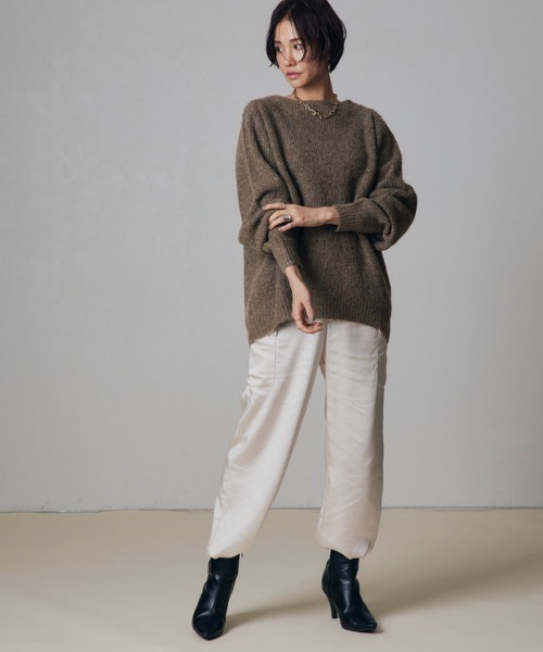 [RASW]アルパカ混ラウンドヘムニット（ニット/セーター）｜RASW（ラス）