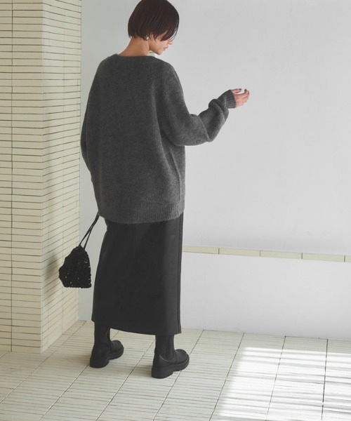 [RASW]アルパカ混ラウンドヘムニット（ニット/セーター）｜RASW（ラス）