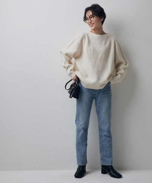 [RASW]アルパカ混ラウンドヘムニット（ニット/セーター）｜RASW（ラス）
