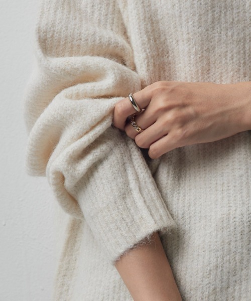 [RASW]アルパカ混ラウンドヘムニット（ニット/セーター）｜RASW（ラス）