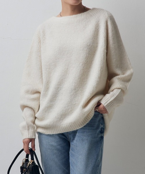 [RASW]アルパカ混ラウンドヘムニット（ニット/セーター）｜RASW（ラス）