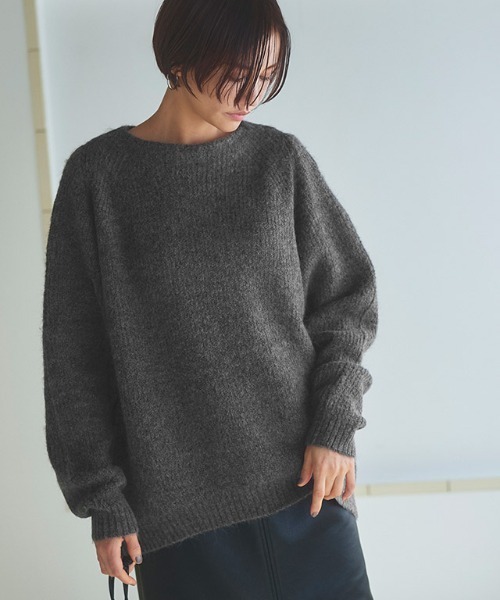 [RASW]アルパカ混ラウンドヘムニット（ニット/セーター）｜RASW（ラス）