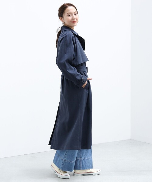 BEAMS HEART（ビームスハート）の「BEAMS HEART / オーバー トレンチコート（トレンチコート・レディース・ベージュ/ネイビー・SMALL/MEDIUM）」の3枚目の写真