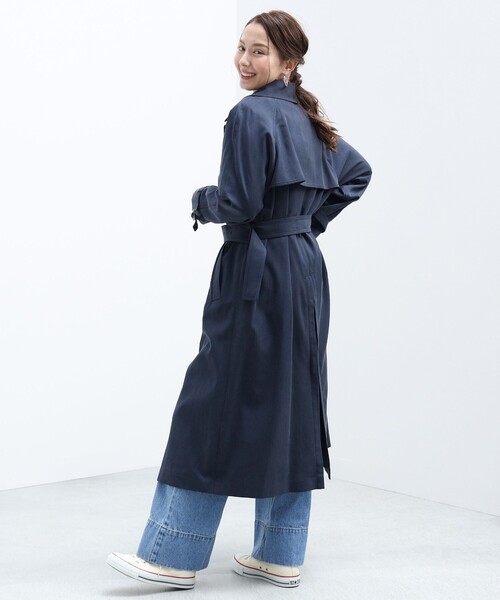 BEAMS HEART（ビームスハート）の「BEAMS HEART / オーバー トレンチコート（トレンチコート・レディース・ベージュ/ネイビー・SMALL/MEDIUM）」の5枚目の写真