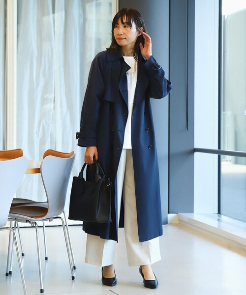 BEAMS HEART（ビームスハート）の「BEAMS HEART / オーバー トレンチコート（トレンチコート・レディース・ベージュ/ネイビー・SMALL/MEDIUM）」の7枚目の写真