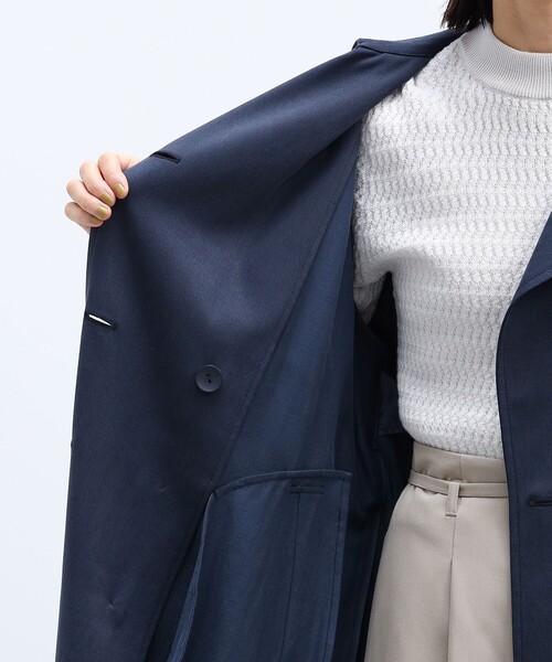 BEAMS HEART（ビームスハート）の「BEAMS HEART / オーバー トレンチコート（トレンチコート・レディース・ベージュ/ネイビー・SMALL/MEDIUM）」の8枚目の写真