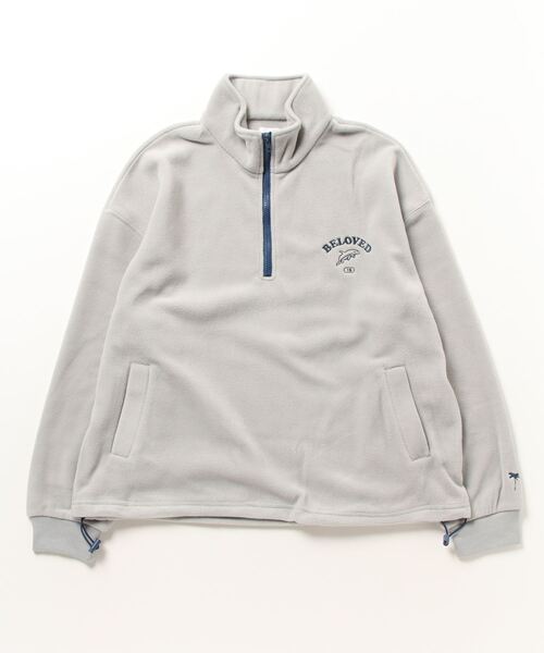 My sugar Babe（マイシュガーベイブ）の「beloved embroidery freece halfzip（スウェット・メンズ・グレー/ネイビー・MEDIUM/LARGE）」の2枚目の写真