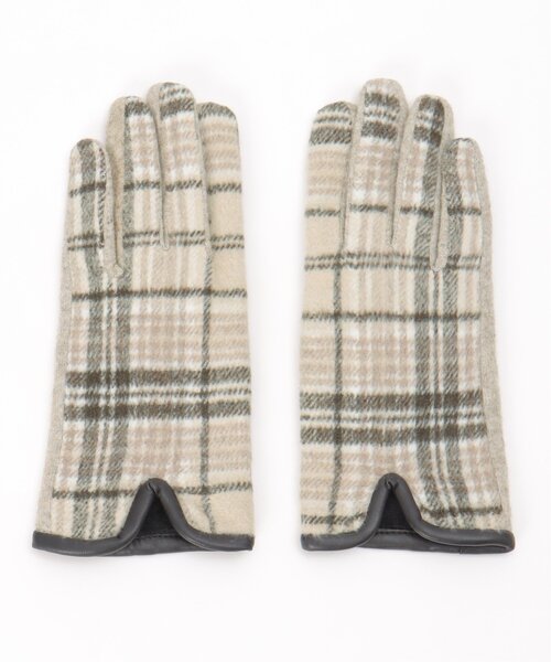 LBC（エルビーシー）の「チェックパターングローブ（手袋・レディース・ブラック/ベージュ・FREE）」の10枚目の写真