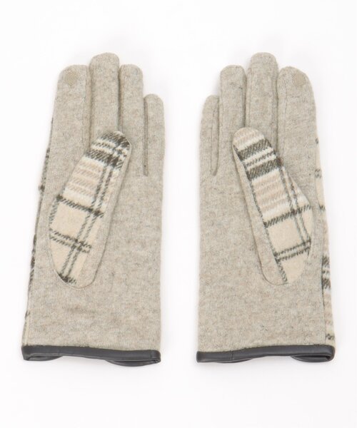 LBC（エルビーシー）の「チェックパターングローブ（手袋・レディース・ブラック/ベージュ・FREE）」の7枚目の写真