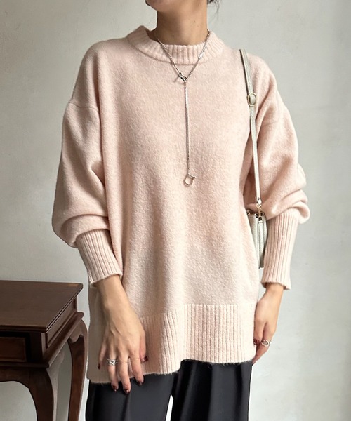 DouDou（ドゥドゥ）の「スヌード&ビスチェニットセット（ニット/セーター・レディース・ライトグレー/ピンク/チャコールグレー・FREE）」の9枚目の写真