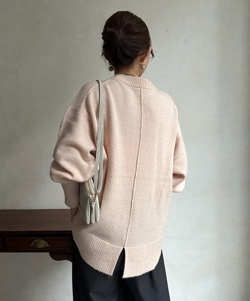 DouDou（ドゥドゥ）の「スヌード&ビスチェニットセット（ニット/セーター・レディース・ライトグレー/ピンク/チャコールグレー・FREE）」の10枚目の写真