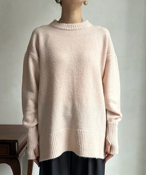 DouDou（ドゥドゥ）の「スヌード&ビスチェニットセット（ニット/セーター・レディース・ライトグレー/ピンク/チャコールグレー・FREE）」の11枚目の写真