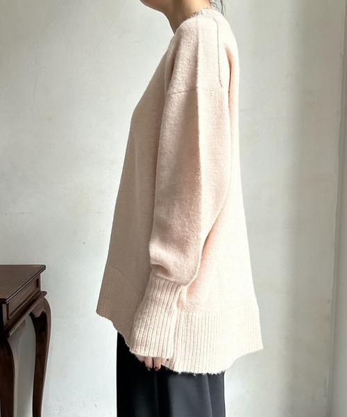 DouDou（ドゥドゥ）の「スヌード&ビスチェニットセット（ニット/セーター・レディース・ライトグレー/ピンク/チャコールグレー・FREE）」の12枚目の写真