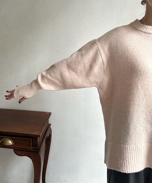 DouDou（ドゥドゥ）の「スヌード&ビスチェニットセット（ニット/セーター・レディース・ライトグレー/ピンク/チャコールグレー・FREE）」の17枚目の写真