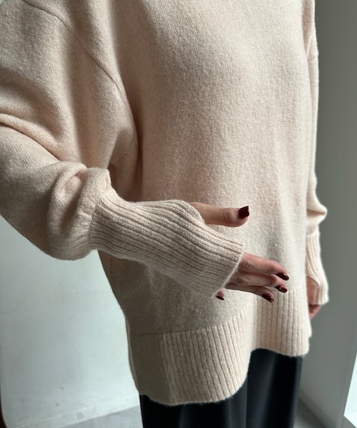 DouDou（ドゥドゥ）の「スヌード&ビスチェニットセット（ニット/セーター・レディース・ライトグレー/ピンク/チャコールグレー・FREE）」の18枚目の写真