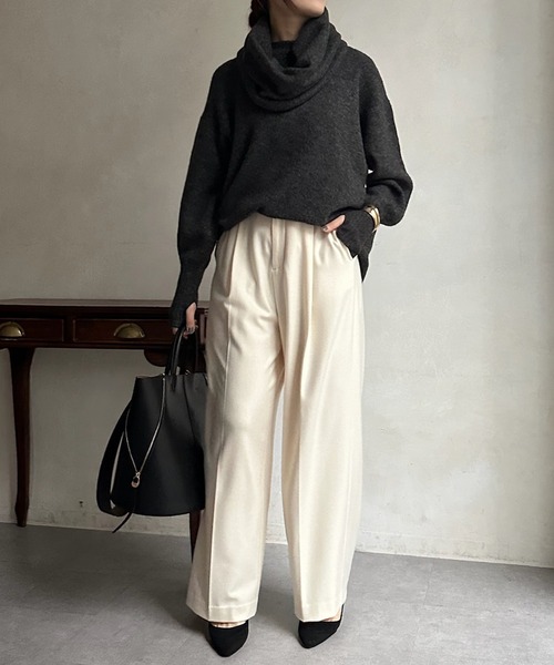 DouDou（ドゥドゥ）の「スヌード&ビスチェニットセット（ニット/セーター・レディース・ライトグレー/ピンク/チャコールグレー・FREE）」の22枚目の写真