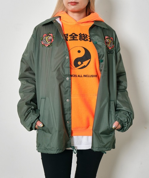 AlexanderLeeChang(アレキサンダーリーチャン)の「AlexanderLeeChang アレキサンダーリーチャン / BLC COACH JKT BARALION バカンスコラボレーションバラライオン刺繍ビッグシルエットコーチジャケット / BC-032401(ブルゾン・メンズ・ブラック/オリーブ・LARGE/X-LARGE/MEDIUM)」の9枚目の写真