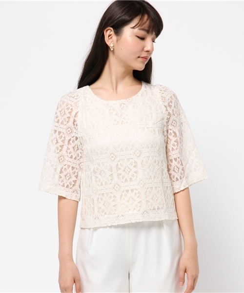 ROSE BUD（ローズバッド）の「LBL-15209  3/4SLV ROUND/N P/O BLOUSE（シャツ/ブラウス・レディース・アイボリー/ネイビー・ONE SIZE）」の13枚目の写真