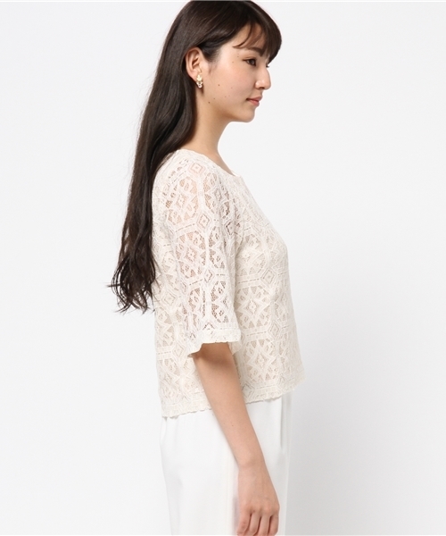 ROSE BUD（ローズバッド）の「LBL-15209  3/4SLV ROUND/N P/O BLOUSE（シャツ/ブラウス・レディース・アイボリー/ネイビー・ONE SIZE）」の12枚目の写真