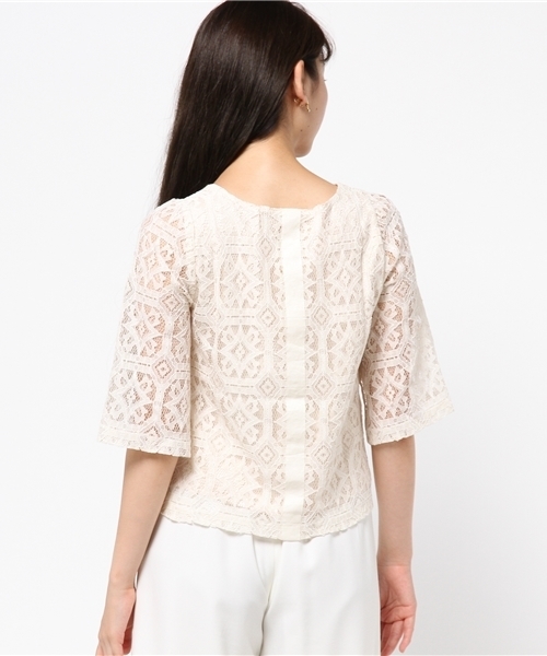 ROSE BUD（ローズバッド）の「LBL-15209  3/4SLV ROUND/N P/O BLOUSE（シャツ/ブラウス・レディース・アイボリー/ネイビー・ONE SIZE）」の11枚目の写真