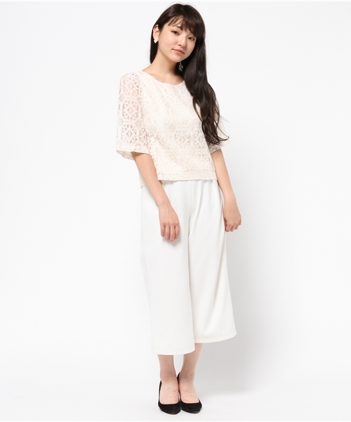 ROSE BUD（ローズバッド）の「LBL-15209  3/4SLV ROUND/N P/O BLOUSE（シャツ/ブラウス・レディース・アイボリー/ネイビー・ONE SIZE）」の10枚目の写真