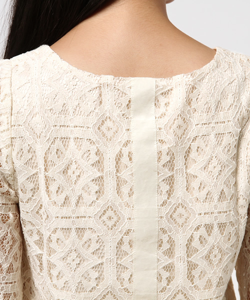 ROSE BUD（ローズバッド）の「LBL-15209  3/4SLV ROUND/N P/O BLOUSE（シャツ/ブラウス・レディース・アイボリー/ネイビー・ONE SIZE）」の8枚目の写真