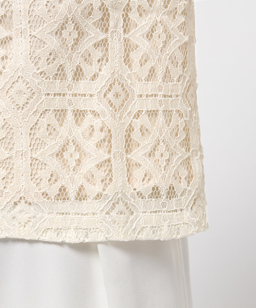 ROSE BUD（ローズバッド）の「LBL-15209  3/4SLV ROUND/N P/O BLOUSE（シャツ/ブラウス・レディース・アイボリー/ネイビー・ONE SIZE）」の6枚目の写真