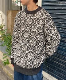 WHIMSIC | 【UNISEX】ジオメトリックパターンリバーシブルニットプルオーバー(ニット/セーター)