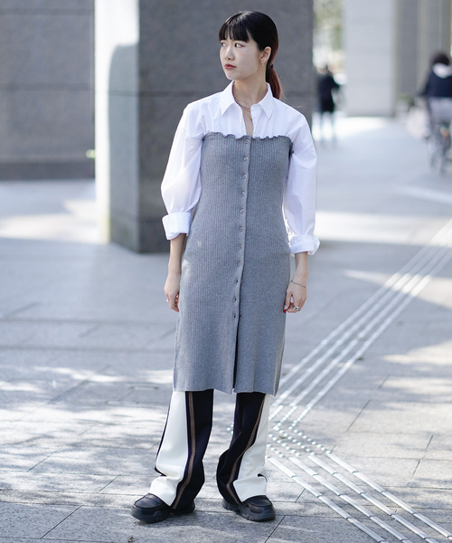 JOINT WORKS（ジョイントワークス）の「2WAY ニットワンピース（ワンピース・レディース・ブラック/グレー/ピンク・FREE）」の4枚目の写真