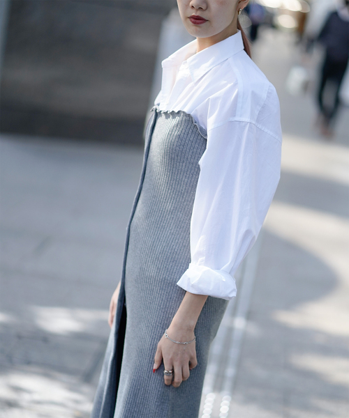 JOINT WORKS（ジョイントワークス）の「2WAY ニットワンピース（ワンピース・レディース・ブラック/グレー/ピンク・FREE）」の9枚目の写真