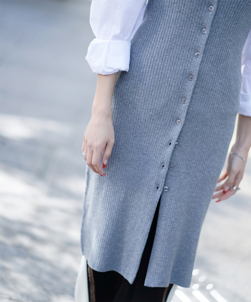 JOINT WORKS（ジョイントワークス）の「2WAY ニットワンピース（ワンピース・レディース・ブラック/グレー/ピンク・FREE）」の10枚目の写真