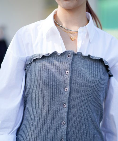 JOINT WORKS（ジョイントワークス）の「2WAY ニットワンピース（ワンピース・レディース・ブラック/グレー/ピンク・FREE）」の12枚目の写真