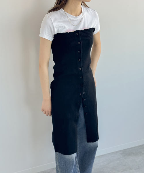 JOINT WORKS（ジョイントワークス）の「2WAY ニットワンピース（ワンピース・レディース・ブラック/グレー/ピンク・FREE）」の13枚目の写真