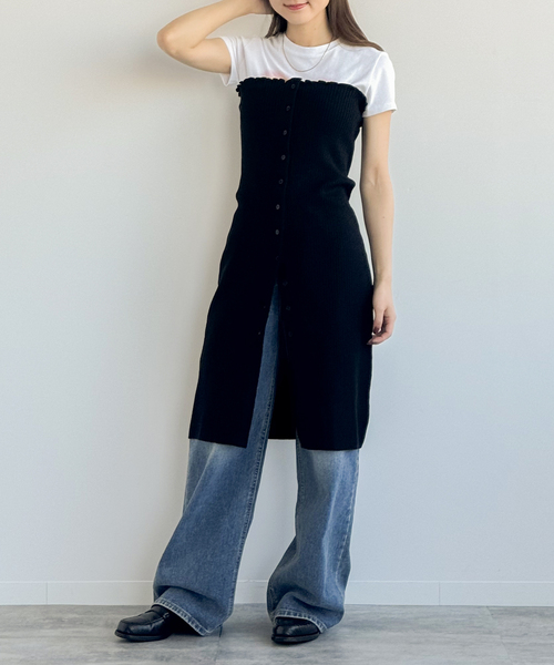 JOINT WORKS（ジョイントワークス）の「2WAY ニットワンピース（ワンピース・レディース・ブラック/グレー/ピンク・FREE）」の14枚目の写真