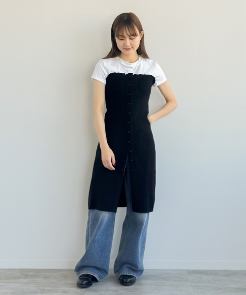 JOINT WORKS（ジョイントワークス）の「2WAY ニットワンピース（ワンピース・レディース・ブラック/グレー/ピンク・FREE）」の17枚目の写真