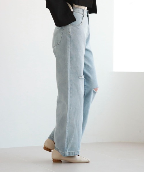 archives(アルシーヴ)の「ダメージデニム(デニムパンツ・レディース・グレー/ブラック/サックスブルー・SMALL/MEDIUM)」の19枚目の写真