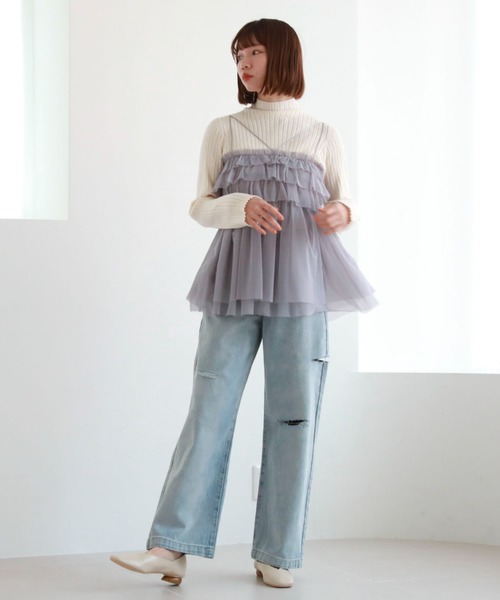 archives(アルシーヴ)の「ダメージデニム(デニムパンツ・レディース・グレー/ブラック/サックスブルー・SMALL/MEDIUM)」の21枚目の写真