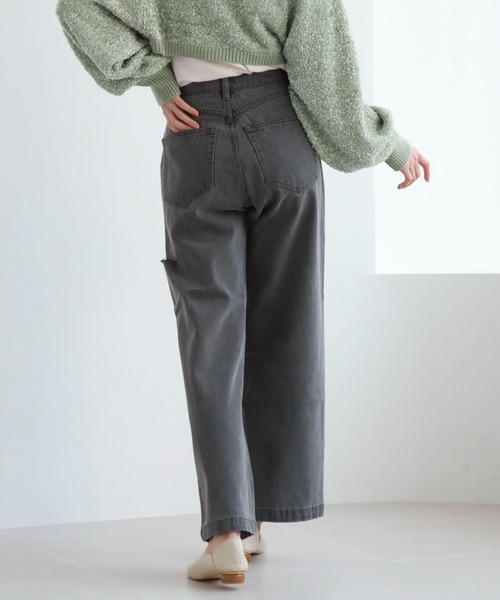 archives(アルシーヴ)の「ダメージデニム(デニムパンツ・レディース・グレー/ブラック/サックスブルー・SMALL/MEDIUM)」の9枚目の写真