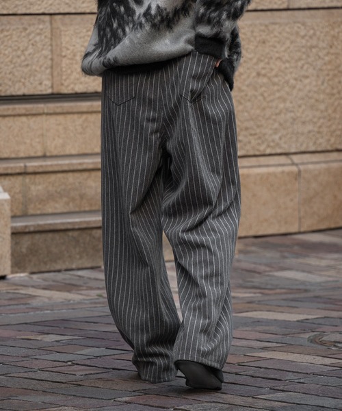 kutir(クティール)の「ストライプイージーワイドパンツ(その他パンツ・メンズ・ブラウン/チャコールグレー・SMALL/MEDIUM/LARGE)」の16枚目の写真
