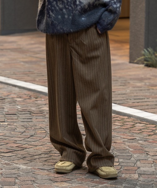 kutir(クティール)の「ストライプイージーワイドパンツ(その他パンツ・メンズ・ブラウン/チャコールグレー・SMALL/MEDIUM/LARGE)」の14枚目の写真