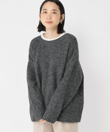 studio CLIP | 3ゲージ ダブルフロントリボンプルオーバー(ニット/セーター)