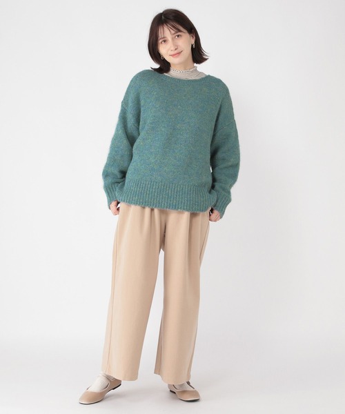 studio CLIP（スタディオクリップ）の「3ゲージ ダブルフロントリボンプルオーバー（ニット/セーター・レディース・チャコール/モカ/ライトブルー/オレンジ・FREE）」の14枚目の写真