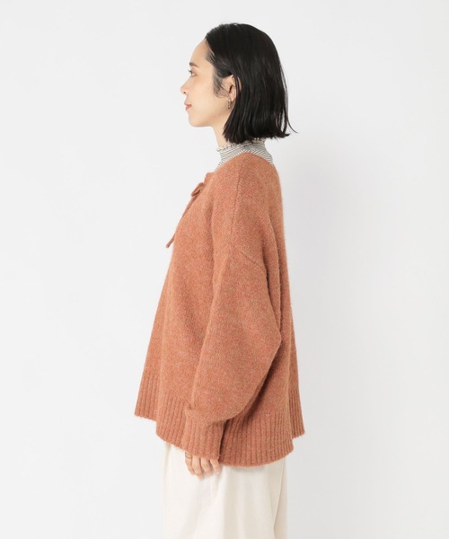 studio CLIP（スタディオクリップ）の「3ゲージ ダブルフロントリボンプルオーバー（ニット/セーター・レディース・チャコール/モカ/ライトブルー/オレンジ・FREE）」の16枚目の写真